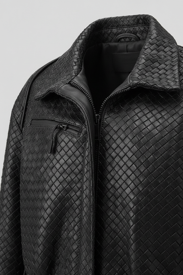 SHELBY - Cropped Woven Sh - front closure, buttons, zipper, texture
