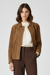 SLOANE – Suede Leather Bomber Jacket Light Edition