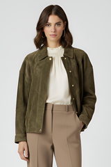 SLOANE – Suede Leather Bomber Jacket Dark Edition