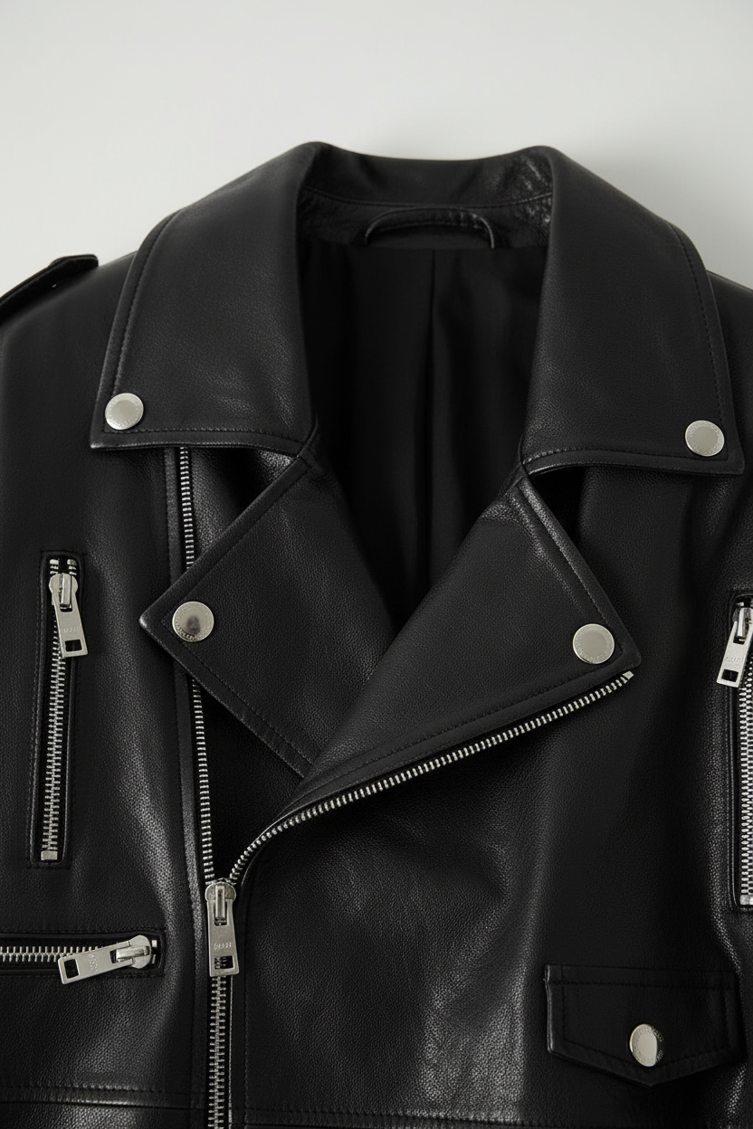 SOPHIE - Belted Long Vege - luxury collar, precise stitching, vegan leather texture