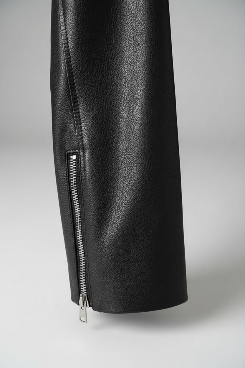 SOPHIE - Belted Long Vege - textured sleeve cuff stitching