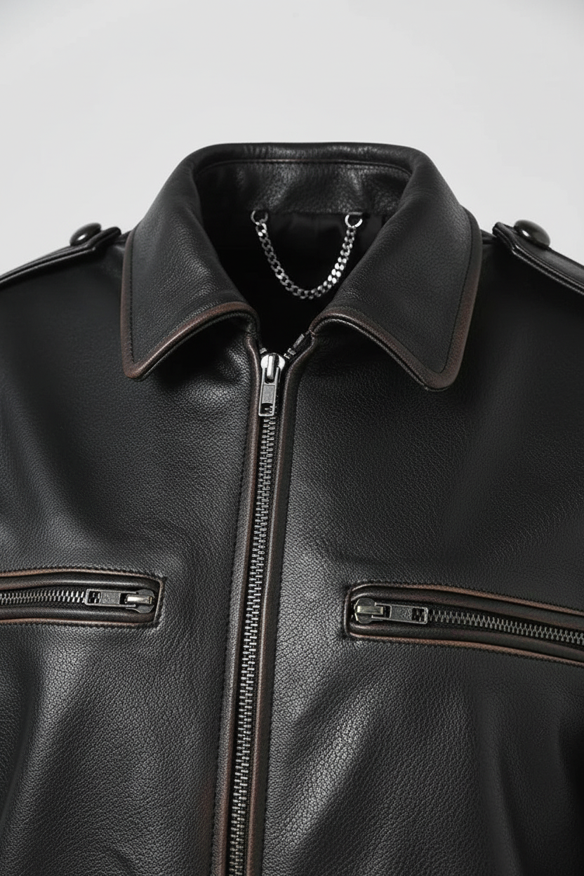 SYLVIE - Authentic Vintag - coat collar, precise stitching, luxury fabric