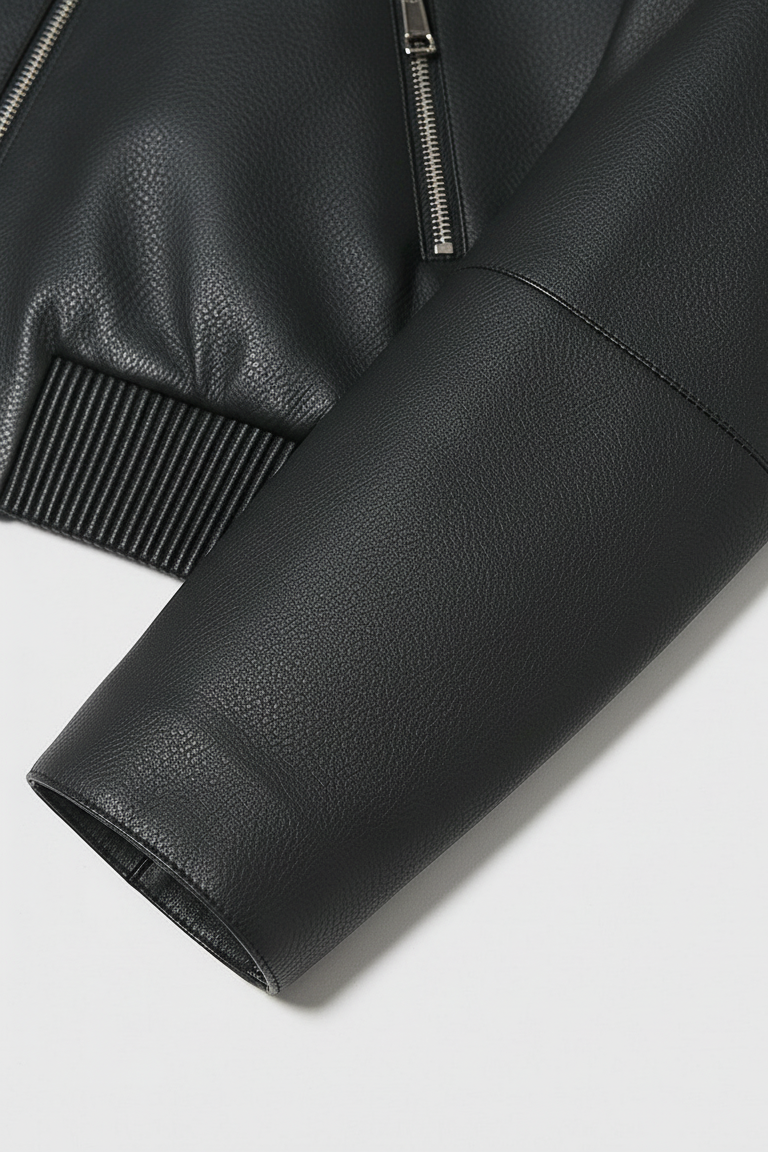 TAYLOR - Short Sheepskin - sleeve texture, cuff detail, luxury stitching, sheepskin