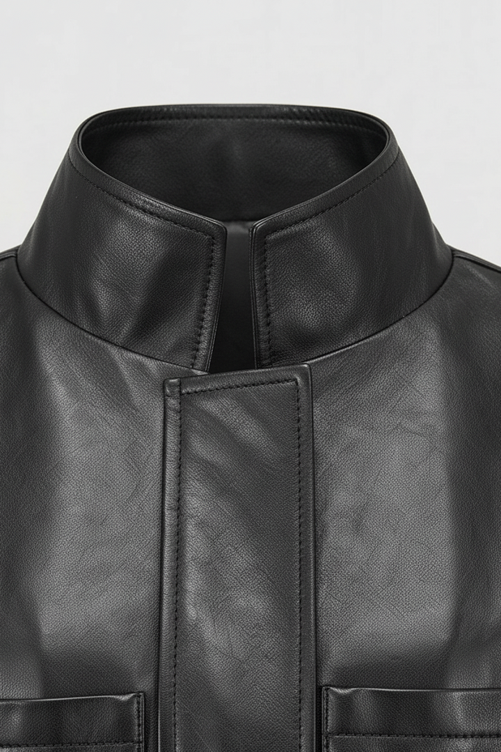 TINSLEY - Wavy Sleeve She - close-up collar, tailored detail, luxury fabric