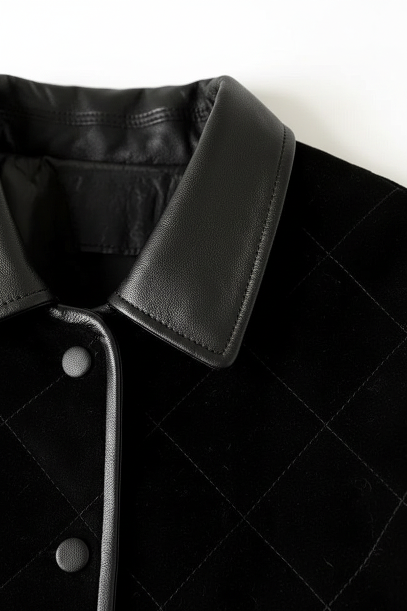 VANELIA – Luxury Goat Leather - luxury leather, collar, neckline, precise stitching