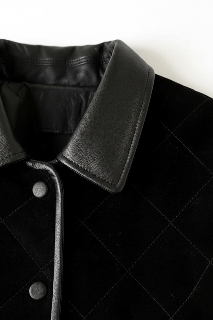 VANELIA – Luxury Goat Leather - luxury leather, collar, neckline, precise stitching