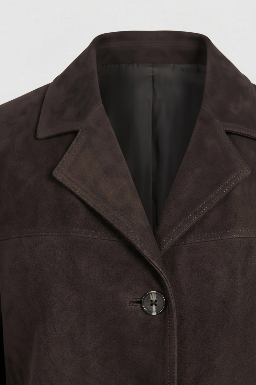 Winslow - Oversized Suede - Collar detail, suede texture, meticulous stitching, luxury fashion