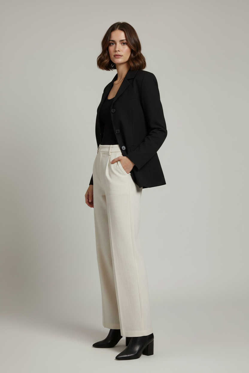 Winslow - Oversized Suede - luxury elegant studio side profile shot